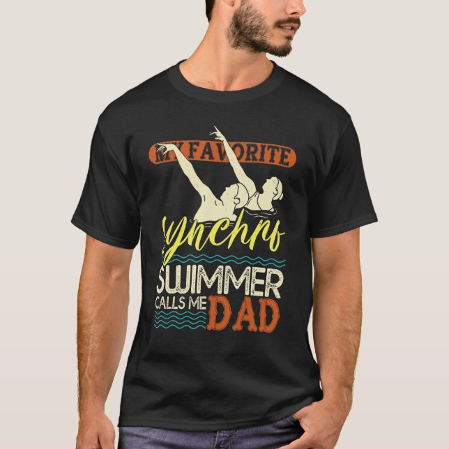 Mens Synchronised Swimming Dad Favourite Synchro S T-Shirt (Front)