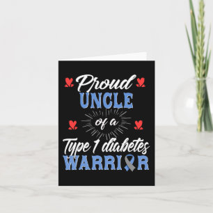 Mens T1D Proud Uncle Diabetes Awareness Type 1 Ins Card