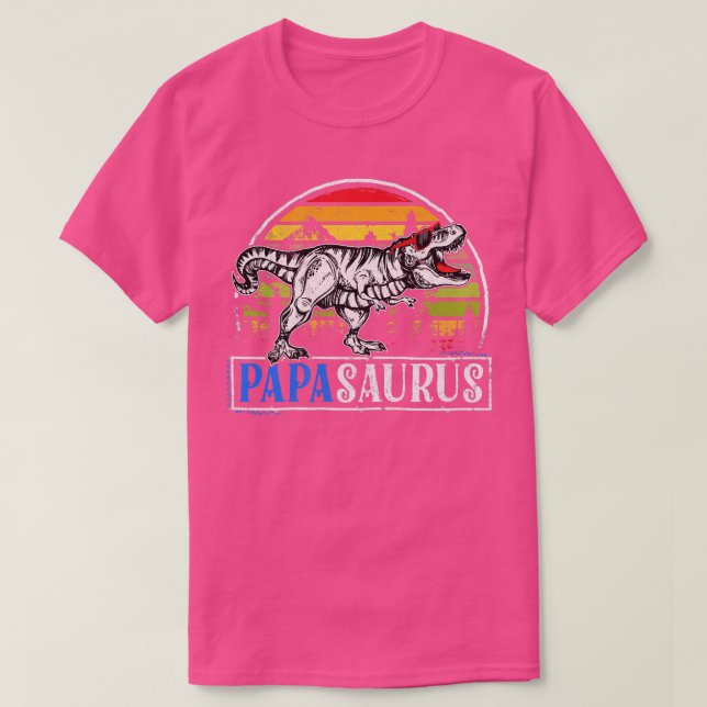 Mens T Re Dinosaur Papa Saurus Papasaurus Funny Fa T-Shirt (Design Front)