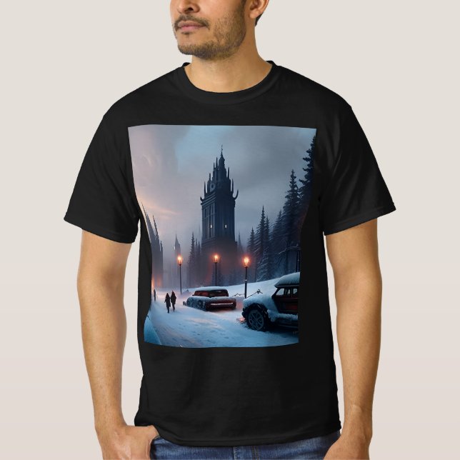 Men's T-shirt - A Winter City (Front)