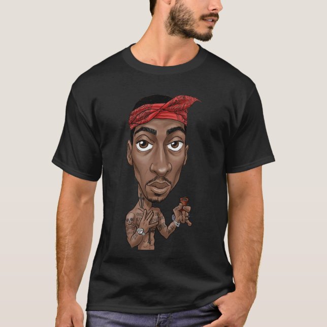 Men's T-Shirt Girl Design Rap Legend California  (Front)