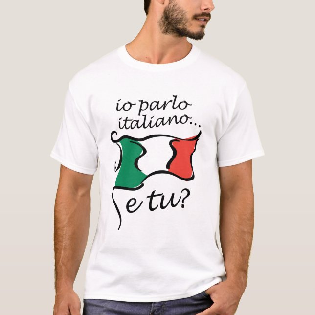 Mens T-shirt: Io parlo Italiano T-Shirt (Front)