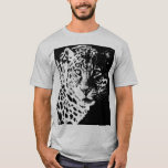 Mens T-Shirt Leopard Face Modern Pop Art Animals<br><div class="desc">Leopard Head Face Pop Art Template Elegant Modern Men's Basic Grey T-Shirt.</div>