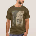 Men's T-Shirt Modern Elegant Pop Art Lion Brown<br><div class="desc">Modern Elegant Pop Art Lion Head Template Add Your Own Text Basic Brown Colour Dark T-Shirt.</div>