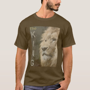 Men's T-Shirt Modern Elegant Pop Art Lion Brown