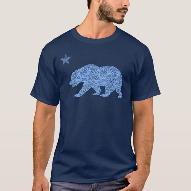 Men's t-shirt navy Bear (Front)