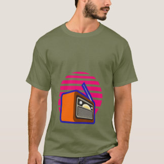 Men's T-Shirt Retro Radio Vintage