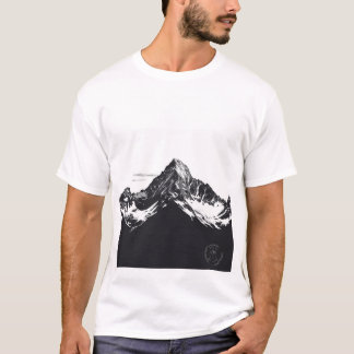Men's t-shirt with a black and white design