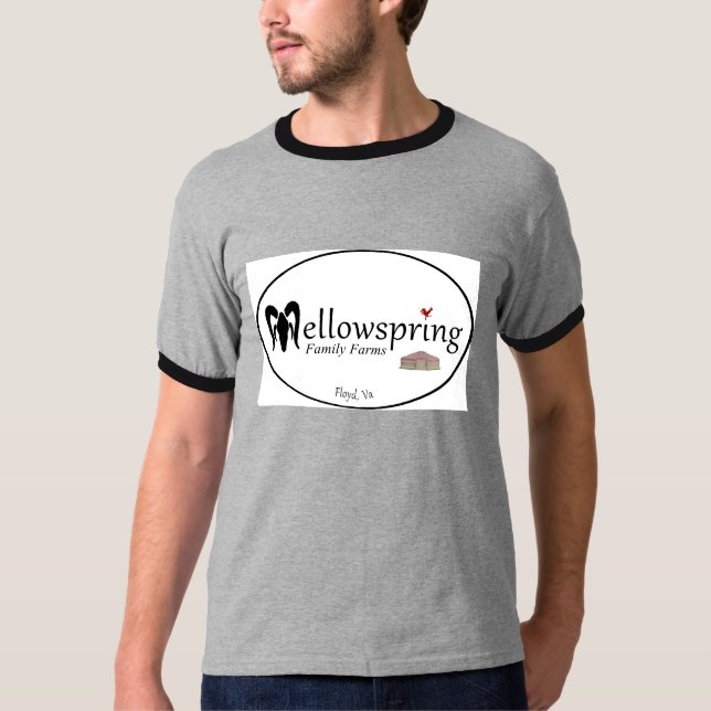 men's t-shirt with edging (Front)