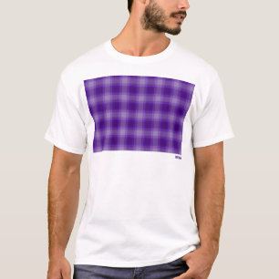 Men's T-shirt with Purple Plaid Design. HAMbWG