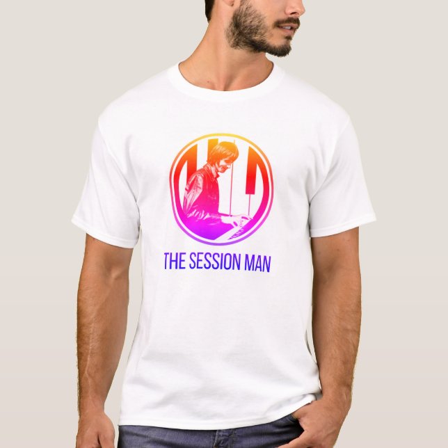 Men's T-Shirt with The Session Man design (colour) (Front)