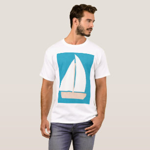 Men's T-shirt with White Sailboat