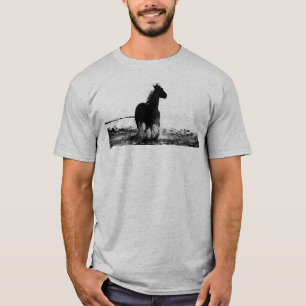 Mens T Shirts Front & Back Design Running Horse 