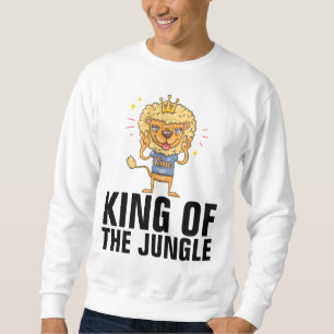 MEN'S T-Shirts, KING OF THE JUNGLE LION CAT Sweatshirt