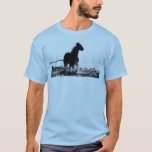 Mens T Shirts Running Horse Pop Art Light Blue<br><div class="desc">Elegant Modern Running Horse Pop Art Trendy Template Add Image Logo Photo Men's Light Blue Basic T-Shirt.</div>