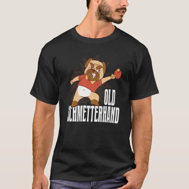 Mens Table Tennis Old Schmetterhand Pingpong Outfi T-Shirt (Front)