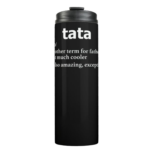 Mens Tata T Shirts / Father in Romanian or Polish Thermal Tumbler (Front)