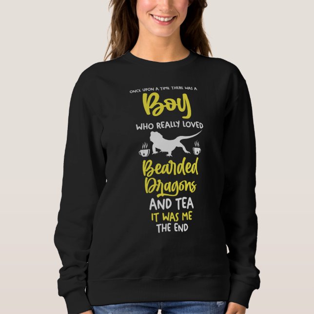 Mens Tea Bearded Dragon Sweatshirt (Front)