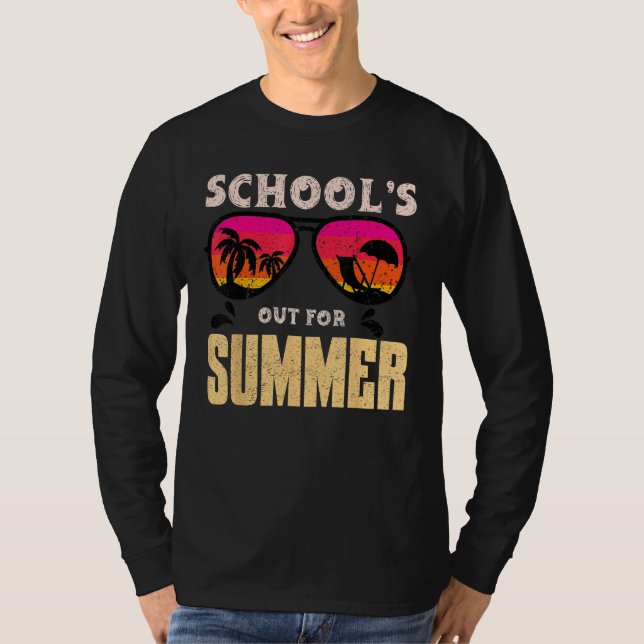 Mens Teacher Summer Kids Last Day of Schools Out F T-Shirt (Front)