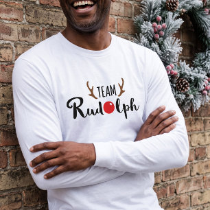 Mens Team Rudolph Casual Winter Group T-Shirt