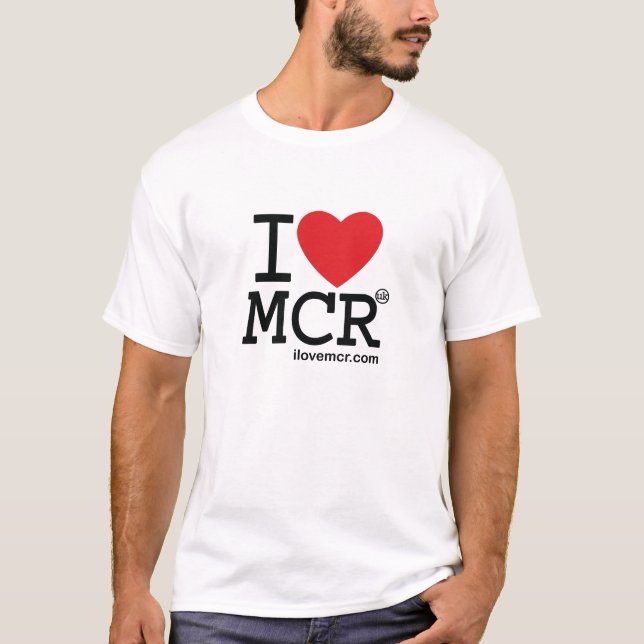 Men's tee - I Love Manchester MCR (Front)