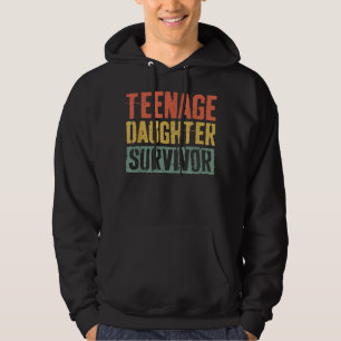 Mens Teenage Daughter Survivor Father's Day Hoodie
