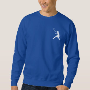 Men's tennis apparel   Blue sweatshirt with logo