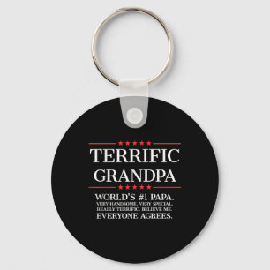 Mens Terrific Grandpa Key Ring