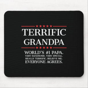Mens Terrific Grandpa Mouse Pad