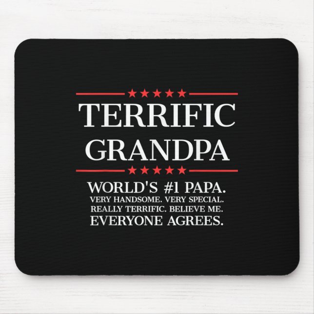 Mens Terrific Grandpa  Mouse Pad (Front)