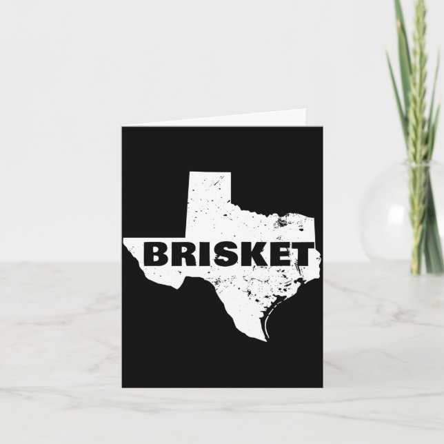 Mens texas brisket map performance  card (Front)