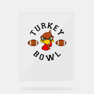 Mens Thanksgiving Football Turkey Bowl Shirt for M Acrylic Sign