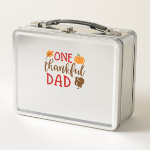 Mens Thanksgiving Matching Family Turkey Shirts On Metal Lunch Box