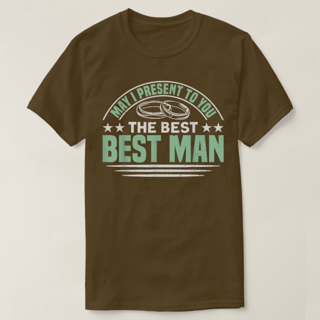 Mens The Best Best Man Bachelor Party  T-Shirt (Design Front)