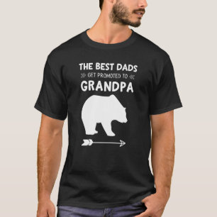 Mens The Best Dads Get Promoted To Grandpa Bear T-Shirt