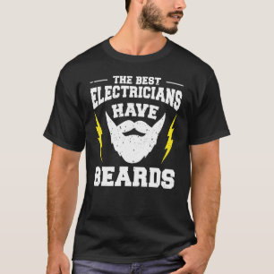 Mens The Best Electricians Have Beards Lineman Bea T-Shirt