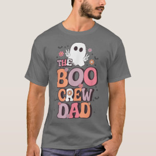 Mens The Boo Crew Dad Lazy Halloween Costume Retro T-Shirt