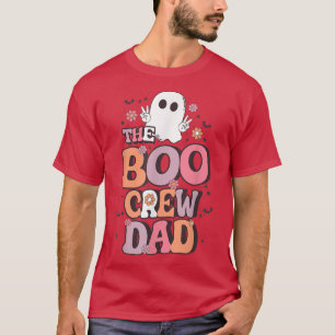 Mens The Boo Crew Dad Lazy Halloween Costume Retro T-Shirt