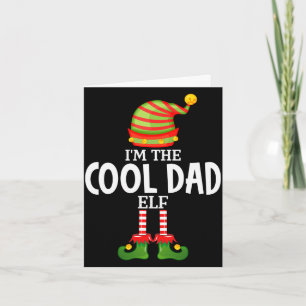 Mens the cool dad elf christmas matching pajama card