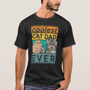 Mens The Coolest Cat Dad Ever Fathers Day Kitty Pa T-Shirt