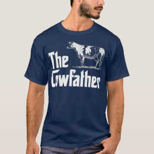 Mens The Cowfather Funny Farm Cows Owner Farmer T-Shirt