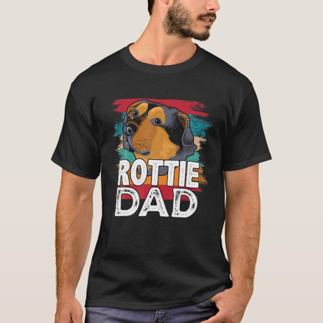 Mens The Dog DAD Rottie Dad Rottweiler Funny Dog F T-Shirt (Front)