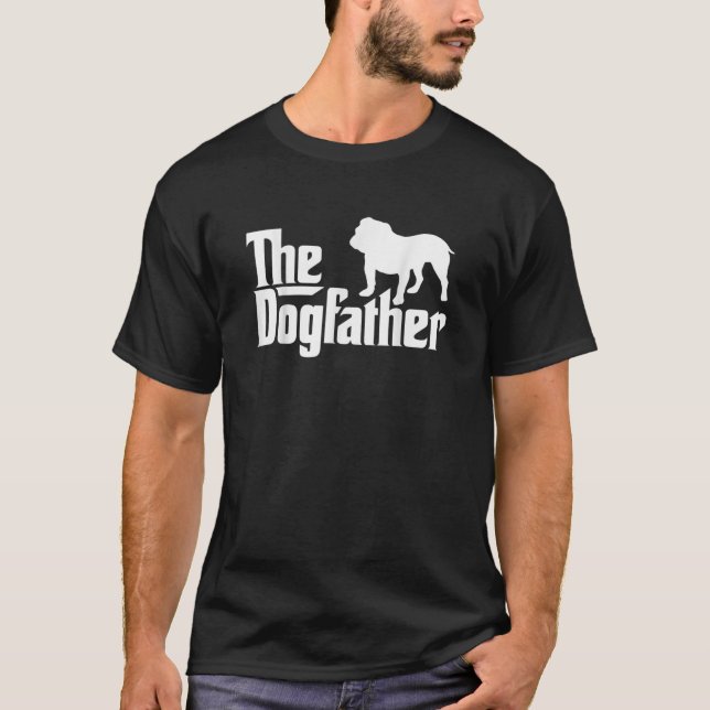 Mens The Dogfather Bulldog Mens English Bulldog Da T-Shirt (Front)