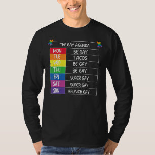 Mens The Gay Agenda  Lgbtq Pride Month Supporter G T-Shirt