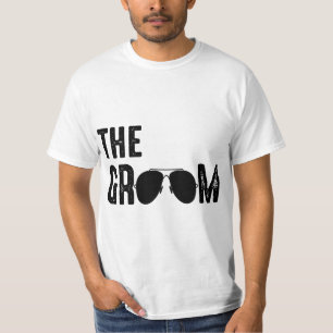 Mens The Groom Cool Shades Funny Bachelor Party Gi T-Shirt