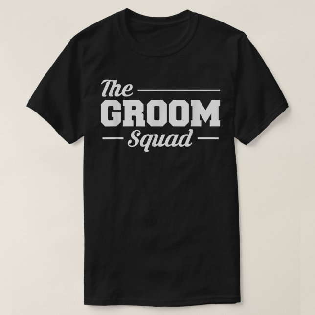 Mens The Groom SquadWedding Bachelor Party  T-Shirt (Design Front)