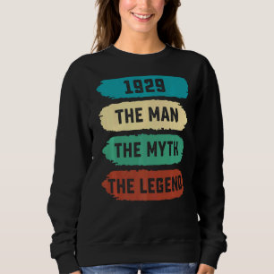 Mens The Man Myth Legend 1929 93rd Birthday For 9 Sweatshirt
