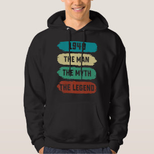 Mens The Man Myth Legend 1940 82nd Birthday For 8 Hoodie