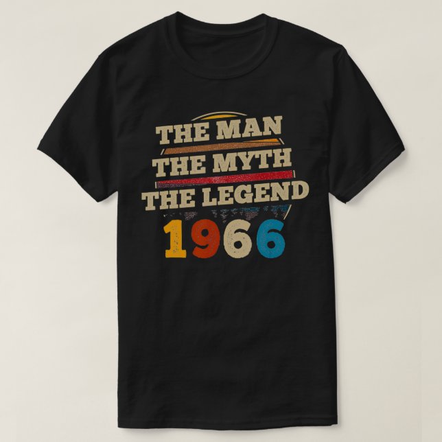 Mens The Man Myth Legend 1966 56th Birthday Gift F T-Shirt (Design Front)