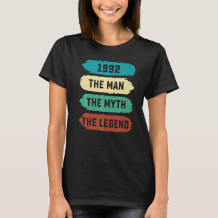 Mens The Man Myth Legend 1992 30th Birthday For 3 T-Shirt